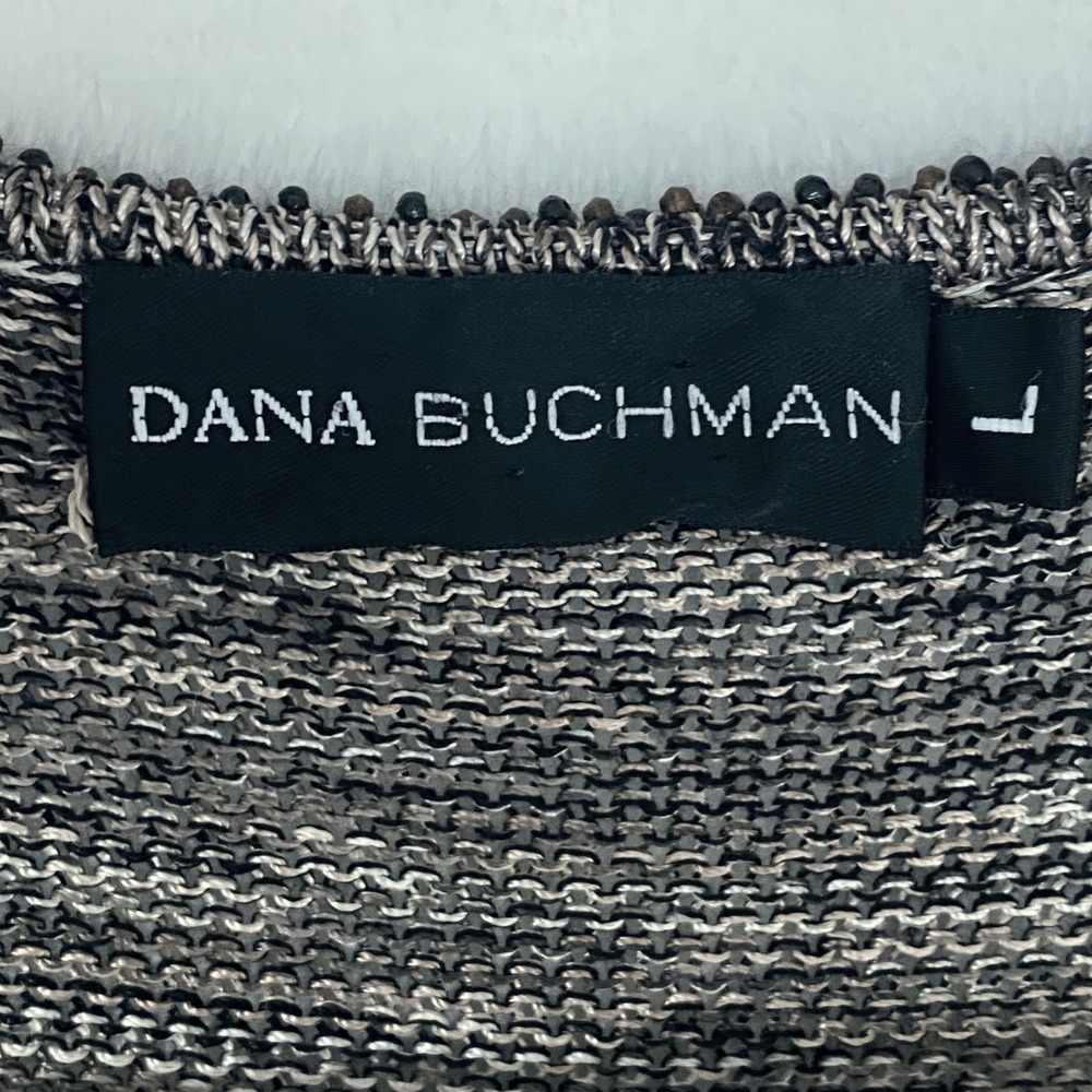 Dana Buchman Ombre Beaded Neckline 3/4 Sleeve Knit Top Women Size L $250 - Picture 3 of 9